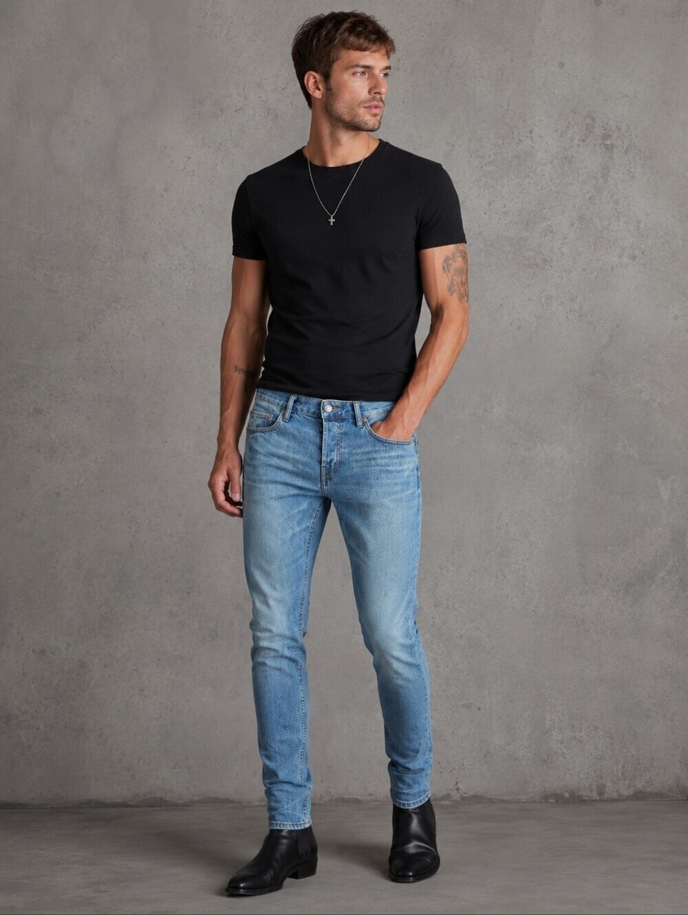 AllSaints Nishiko Cigarette Skinny Jeans Men’s W32 Light Wash